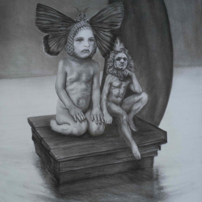Charcoal drawing by Hugo Galerie artist Beth Carter.