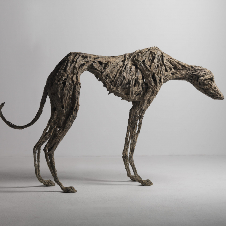 "Hang Dog," bronze, 32¼" x 48¾" x 8½” (82 x 124 x 22cm)