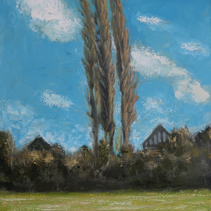 "Peupliers," oil on canvas, 36¼" x 25½" (92 x 65cm)