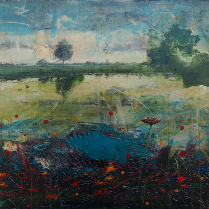 "Long gone...," acrylic and oil on canvas, 31½" x 55" (80 x 140cm)