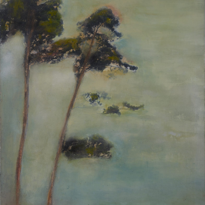 "Longeant la côte," mixed media on canvas, 59" x 39¼" (150 x 100cm)