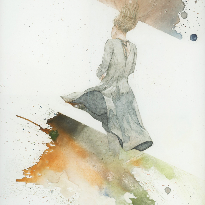 "Resonance VI," watercolor on board, 24" x 18" (61 x 46cm)