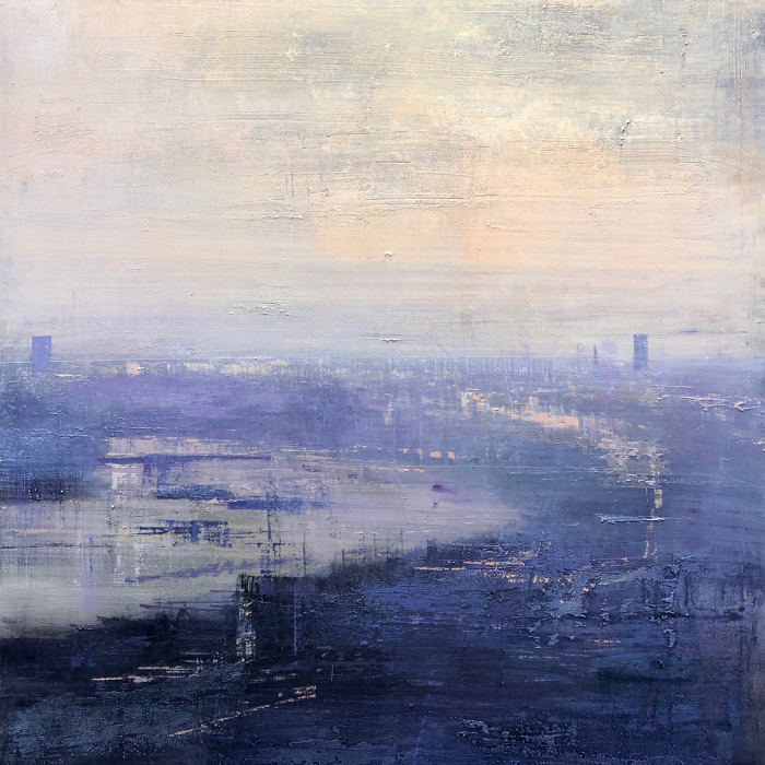 "Vista de Londres," oil on board, 59" x 43½" (150 x 110cm)