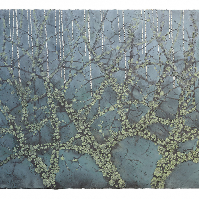 "Dans la forêt," oil on paper, 31½" x 43¼" (80 x 110cm)