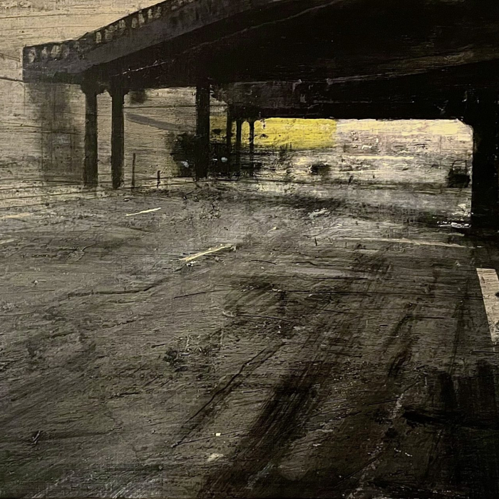 "Puentes Negros," oil on board, 19¾" x 39½" (50 x 100cm)