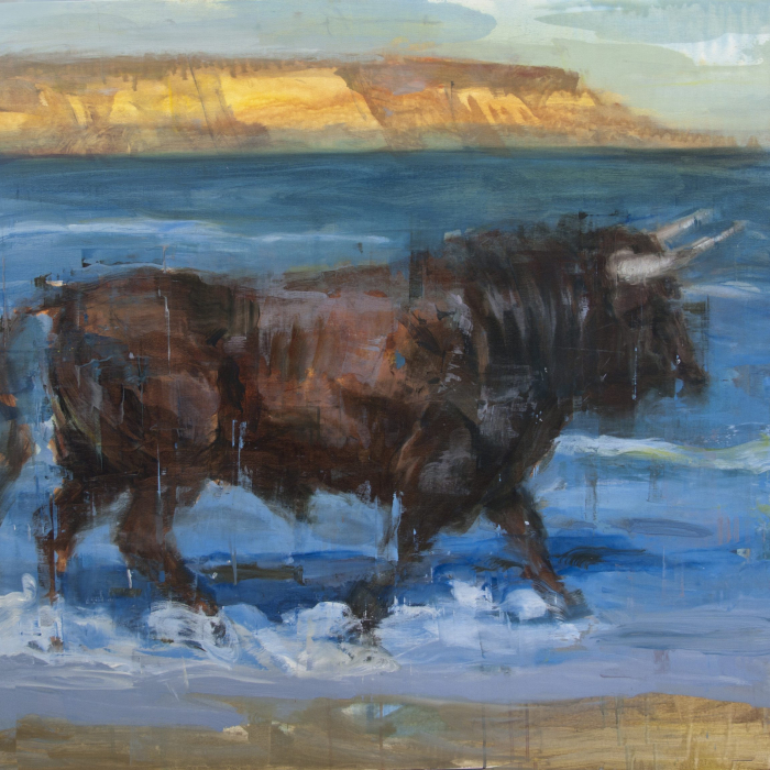 "Toro Sagrado No. 18," oil on canvas, 50" x 55" (140 x 127cm)
