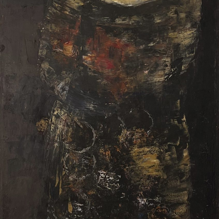 "First Impression," oil on canvas, 59" x 19½" (150 x 50cm)